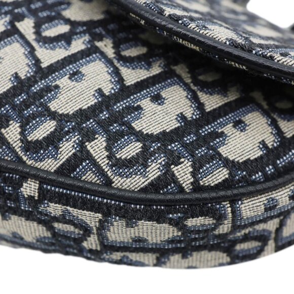 Christian Dior Saddle Oblique Jacquard Crossbody Bag Grey - Picture 7 of 12